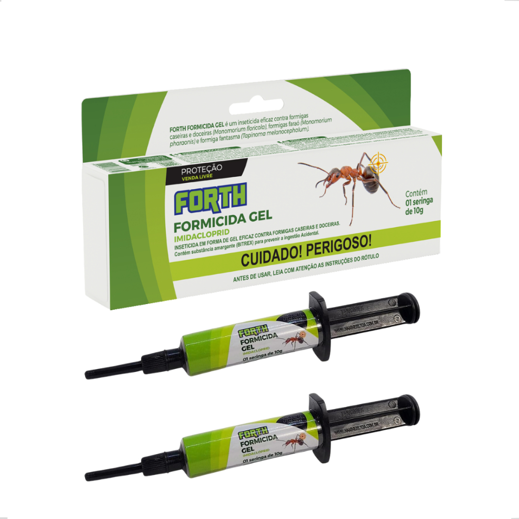 Kit 2 Formicida Gel Mata Formiga Caseira Doceira Faraó Fantasma Formigão 10g bisnaga Forth Jardim em Oferta na Shopee