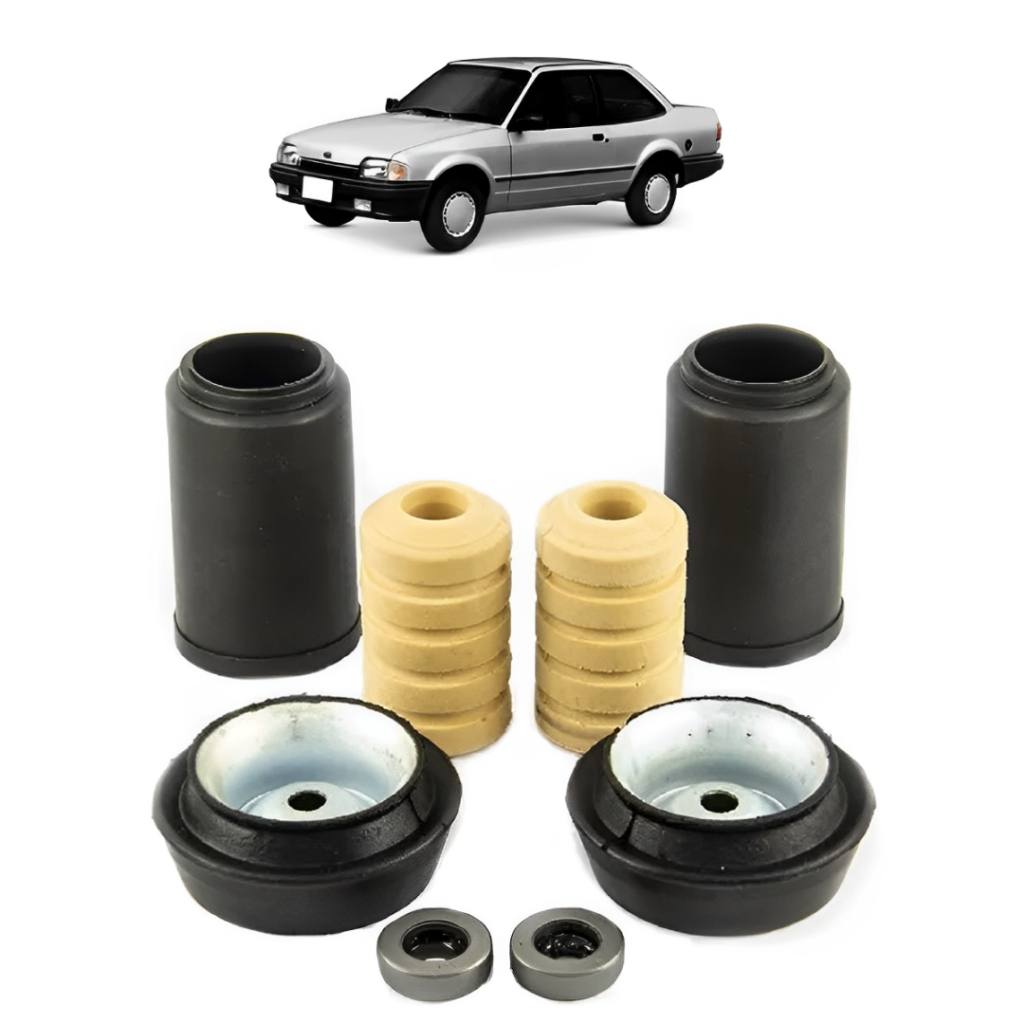 Kit Batente Coxim Amortecedor Coifa com prato Dianteiro Escort e Verona 1983 1984 1985 1986 1987