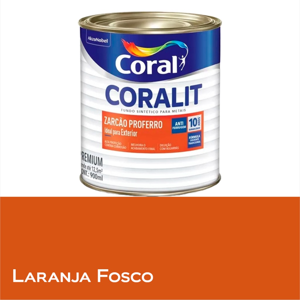 Coralit Zarcão Proferro Anti Ferrugem Premium 900ml - Coral