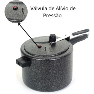 Panela de Pressão 4,5 Preto Crackeada ASJ + ENVIO RÁPIDO E SEGURO em Oferta na Shopee