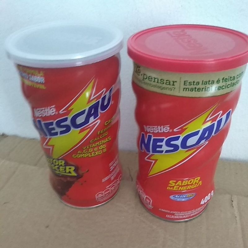 lote de Latas Nescau vazias. Leia a descrição.