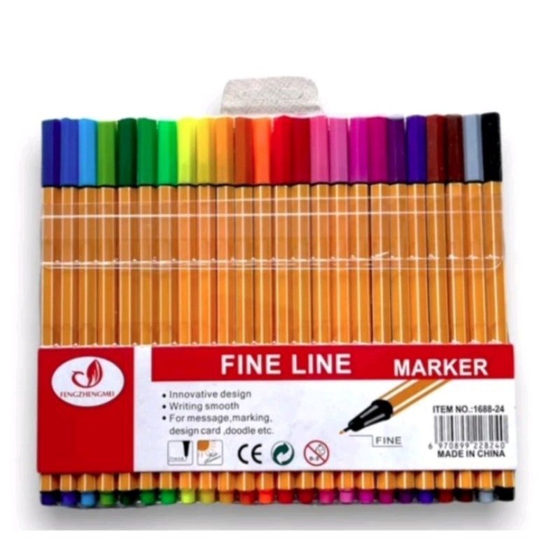 kit 12/24 Canetas Fine Line Coloridas Ponta Fina 0.4 mm + Envio 24Hrs em Oferta na Shopee