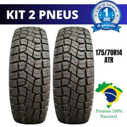 Kit 2 Pneus aro 14 ATR Nacional 175-70-14 Primeira Linha IN : 002344/2016