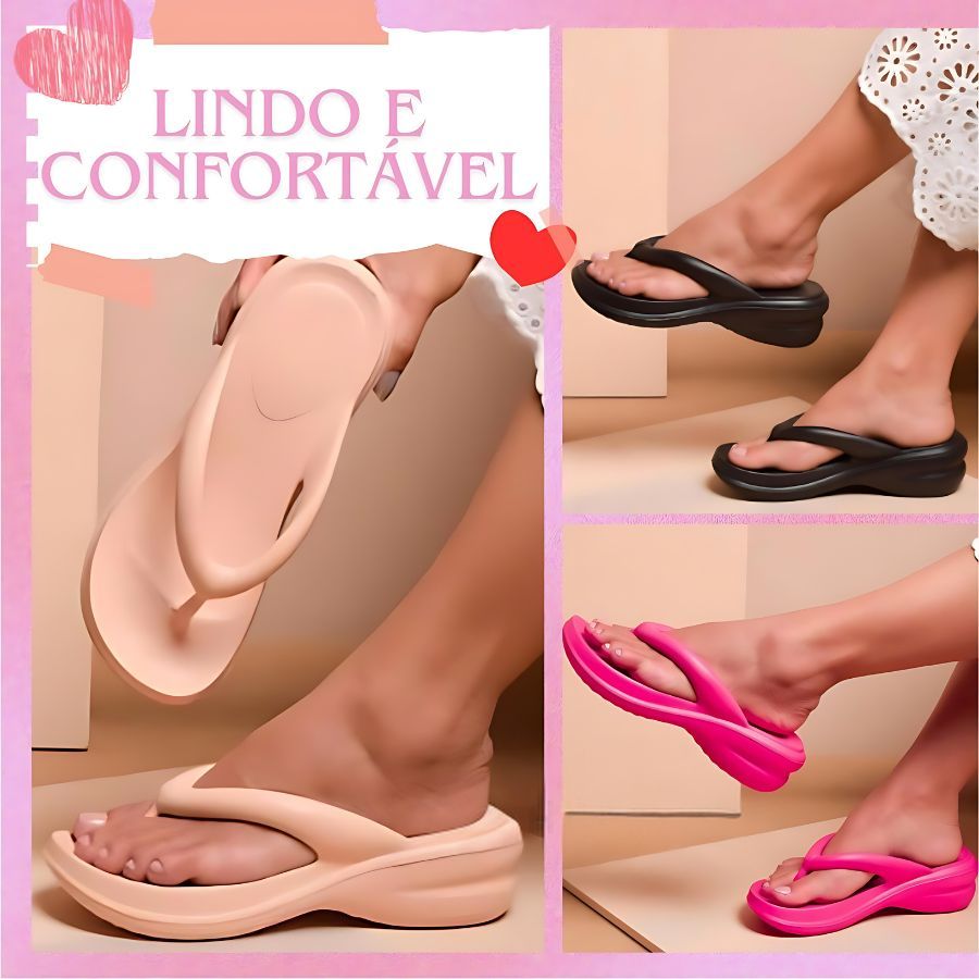 Tamanco Feminino Chinelo Idoso Ortopédico Macio Esporão Massageador Leve e Confotável Ref.100