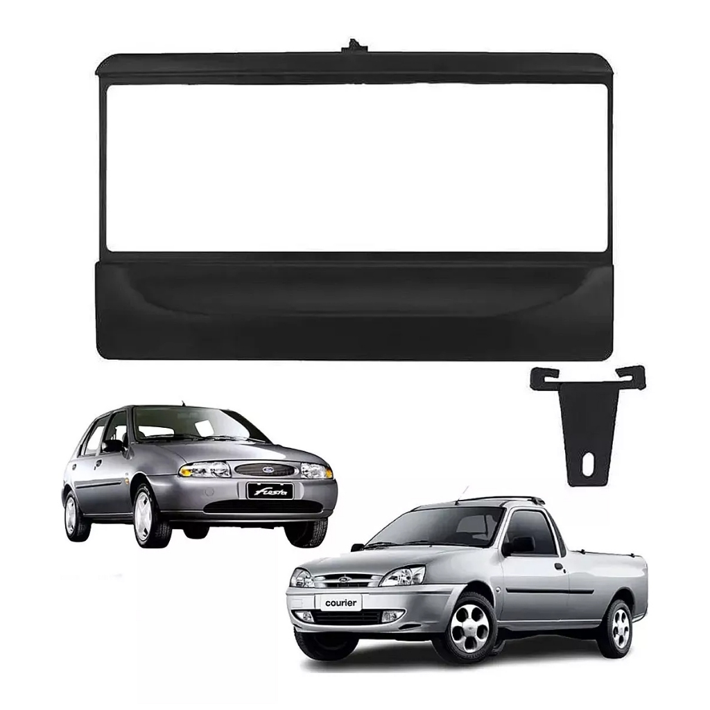 Moldura Painel Contra Frente Rádio 1 Din Ford Fiesta 1995 A 2005