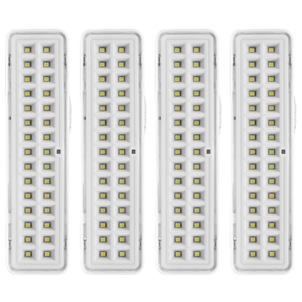 Kit 4 Luminárias De Emergência 30 Leds Bivolt Recarregável - Elgin em Oferta na Shopee
