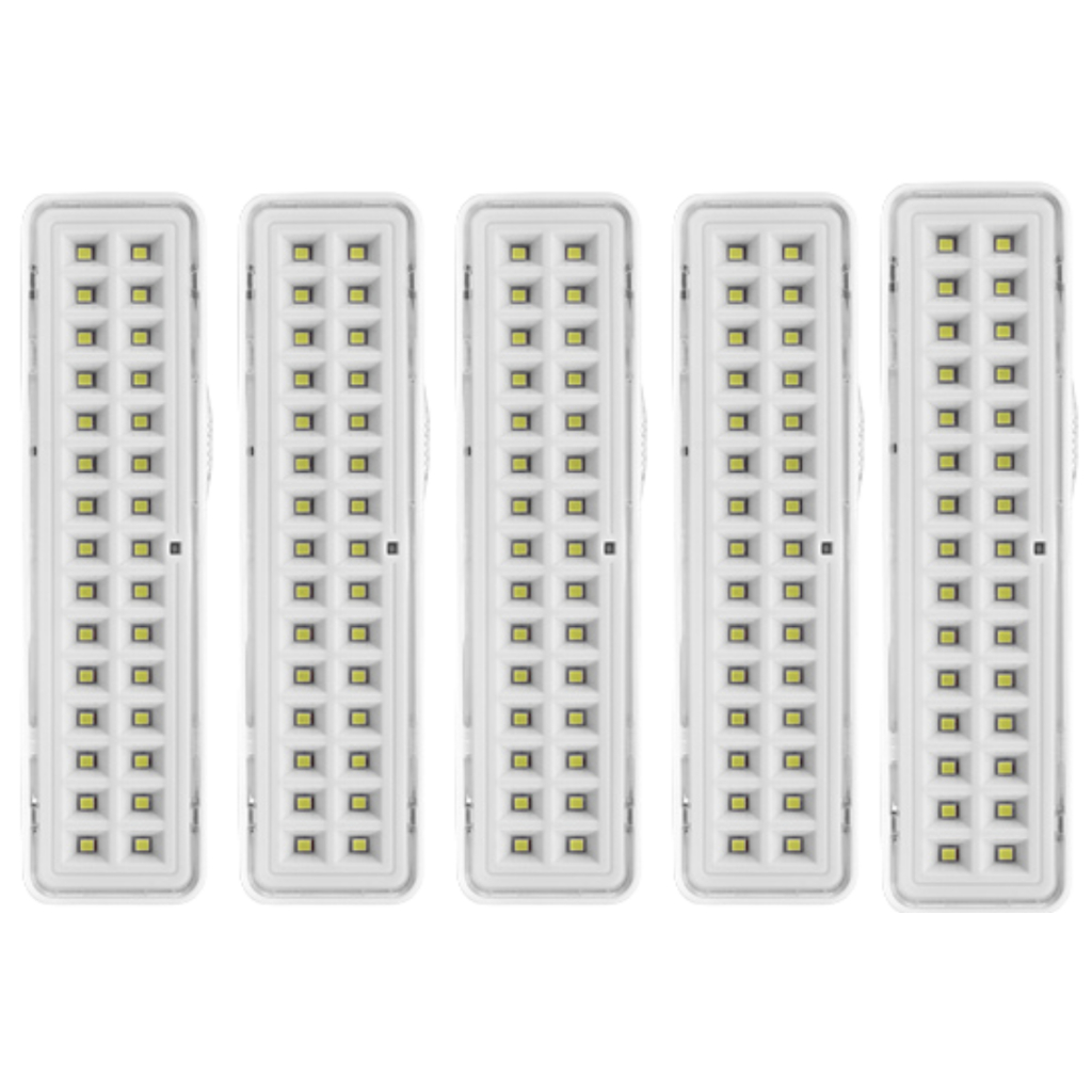 Kit 5 Luminárias De Emergência 30 Leds Bivolt Recarregável - Elgin em Oferta na Shopee