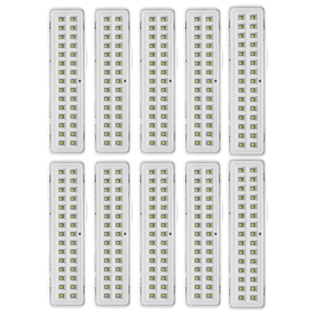 Kit 10 Luminárias De Emergência 30 Leds Bivolt Recarregável - Elgin em Oferta na Shopee
