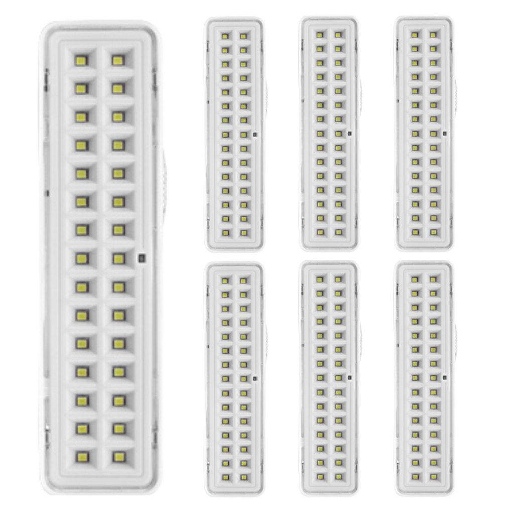 Kit 7 Luminárias De Emergência 30 Leds Bivolt Recarregável - Elgin em Oferta na Shopee