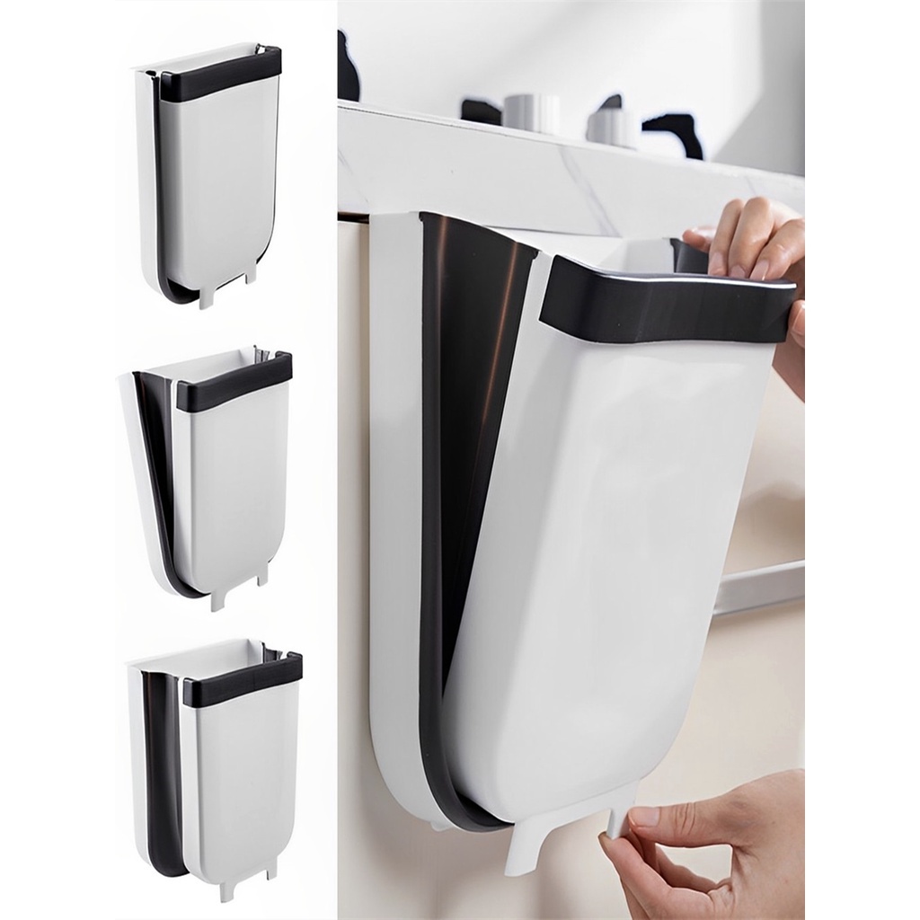 Lixeira Dobrável de Pia Extensível Retrátil com Suporte de Pendurar MAX CLEAN