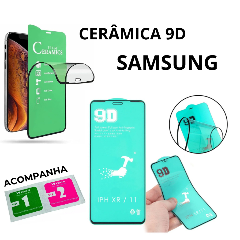 Pelicula 9D Ceramica HidroGel Brilhante Samsung Galaxy A 01 A02s A02 A22 A03 A03s Core A10 A10s A11 A12 A32 A13 A23 A14 A20 A30  A30s A20s A21 A21s A31 A32 A22 A33 A34 A24 A51 A52 A53 A54 A70 A70s A71 A72 A80 A73