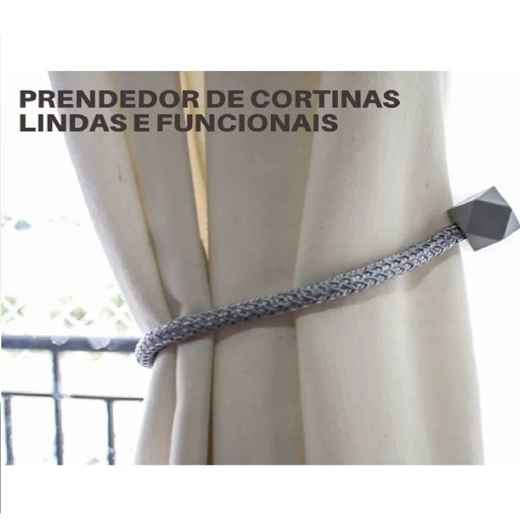 Kit 2 Peças Prendedor Para Cortina Diamante