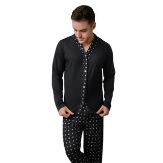 Conjunto Pijama Diones Original Inverno Estampado Manga Longa Modelagem Clássica Americana Masculino