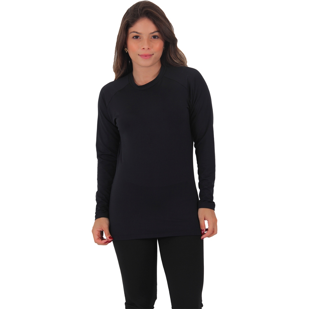 Blusa Segunda Pele  Térmica Peluciada Quentinha Inverno/Outono Manga Longa - Women Clothes