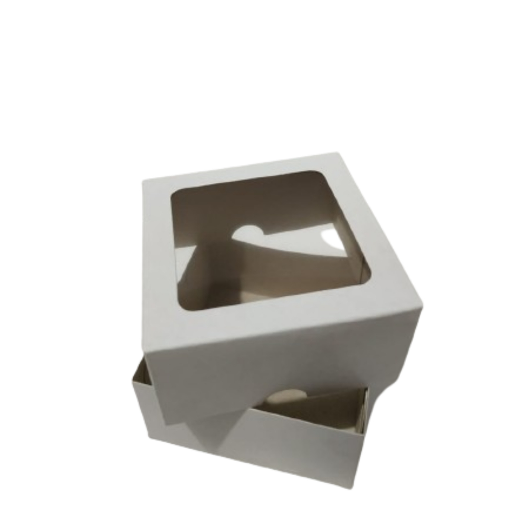 Caixa com visor para brigadeiros e doces - 8x8x4- Embalagem com 40 unidades