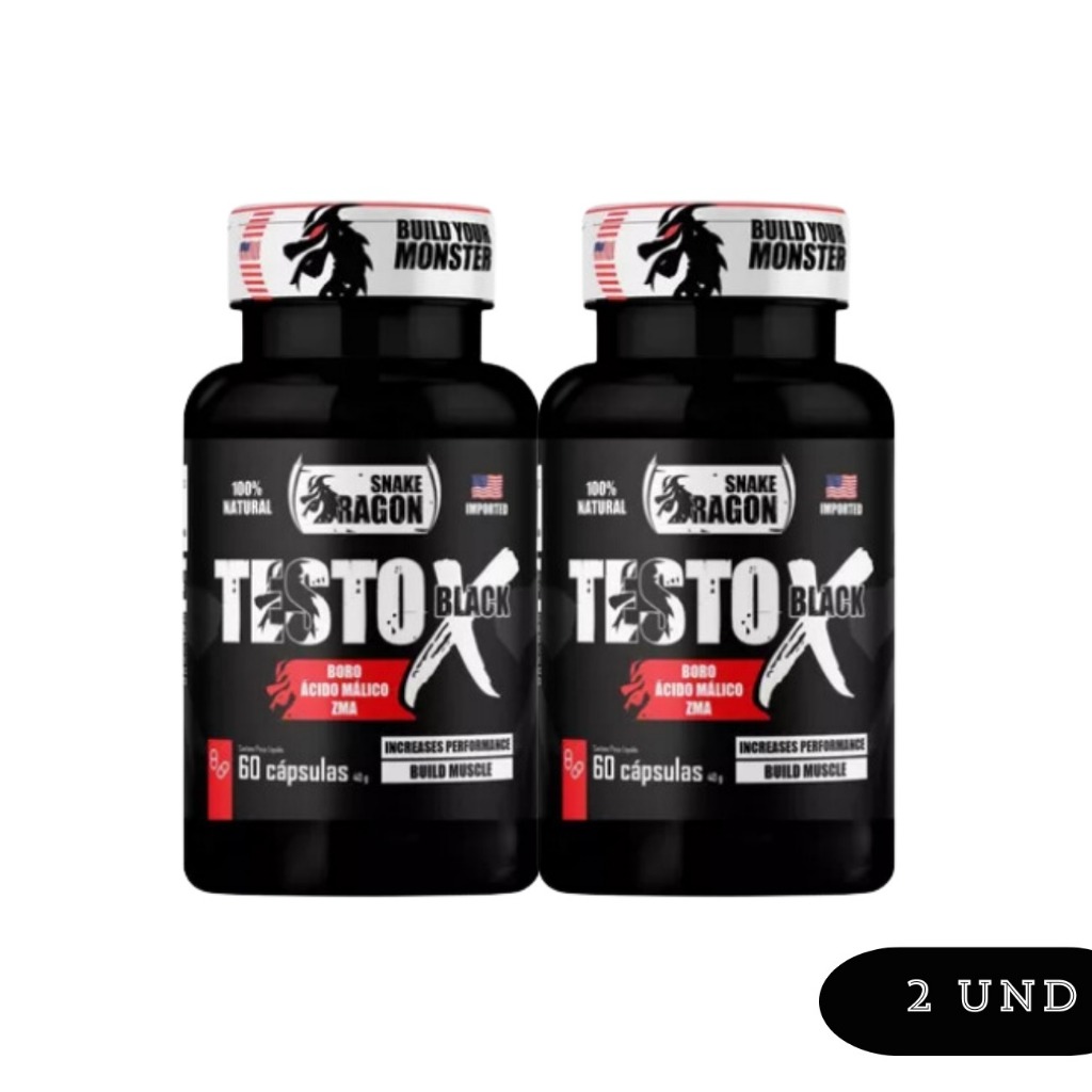 Kit Testo Preto Transforme Seus Treinos  Maximizar o Ganho de Massa Muscular