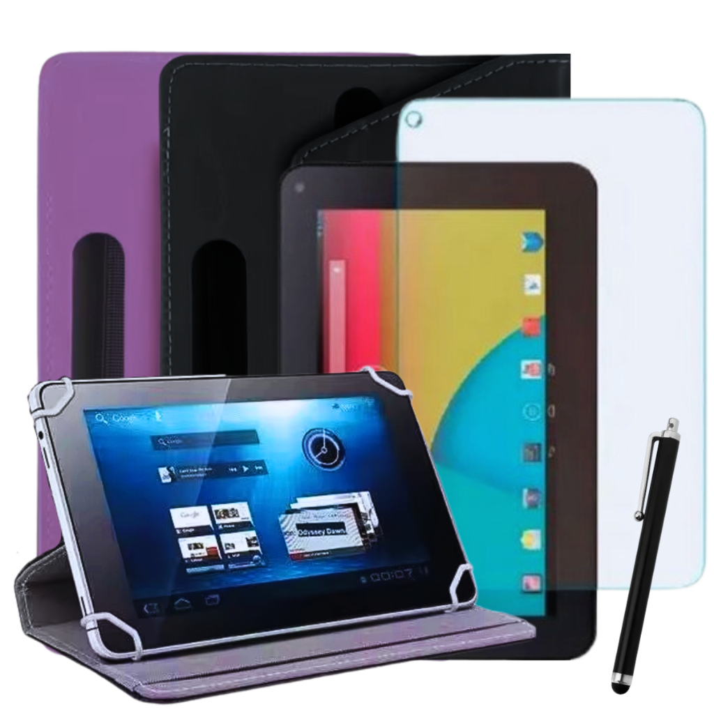 Capa Giratoria 360 + Pelicula + Caneta Touch p/ Tablet Multilaser M7 WIFI Nb390 Nb409
