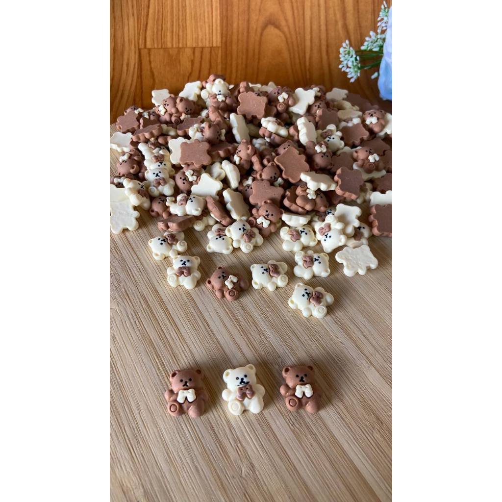 Aplique resina urso sortido 2cm pesonalizados festa infantil lembrancinha laceira Cod:200403 em Oferta na Shopee