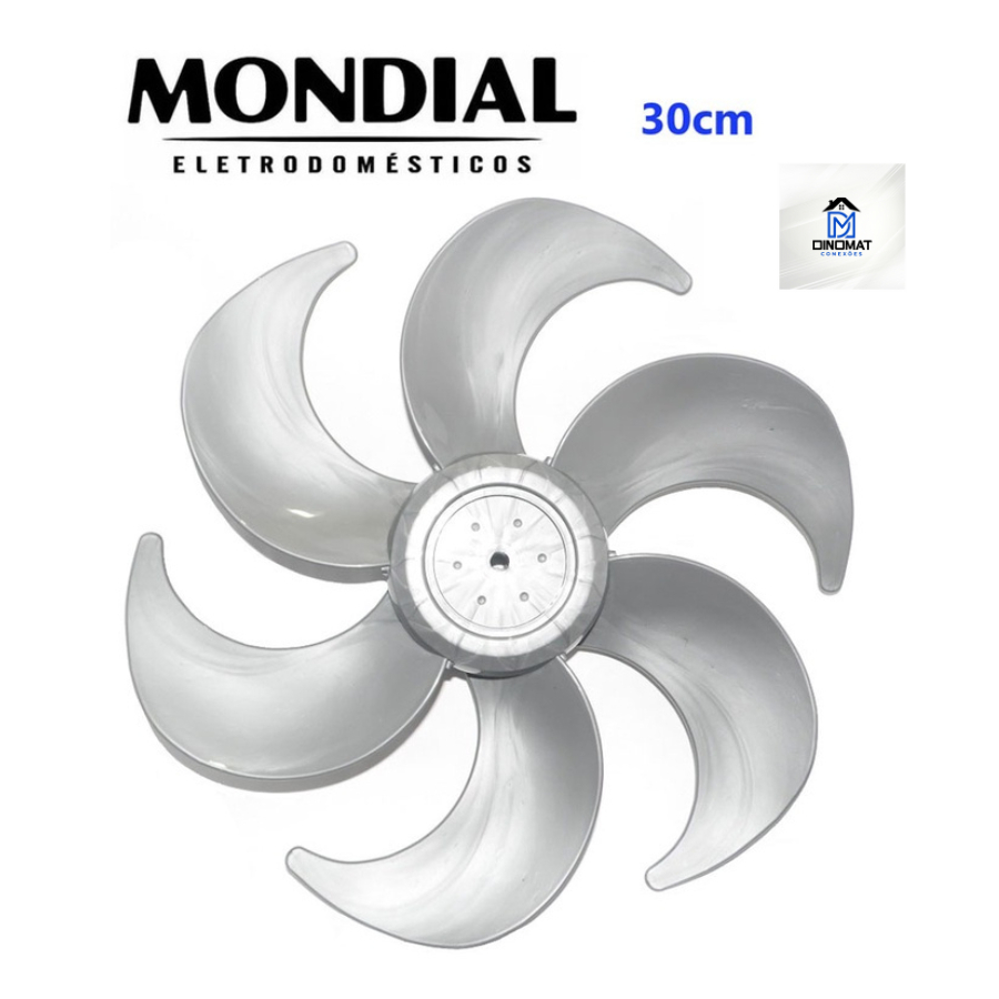HÉLICE PARA O VENTILADOR MONDIAL 30CM PRATA