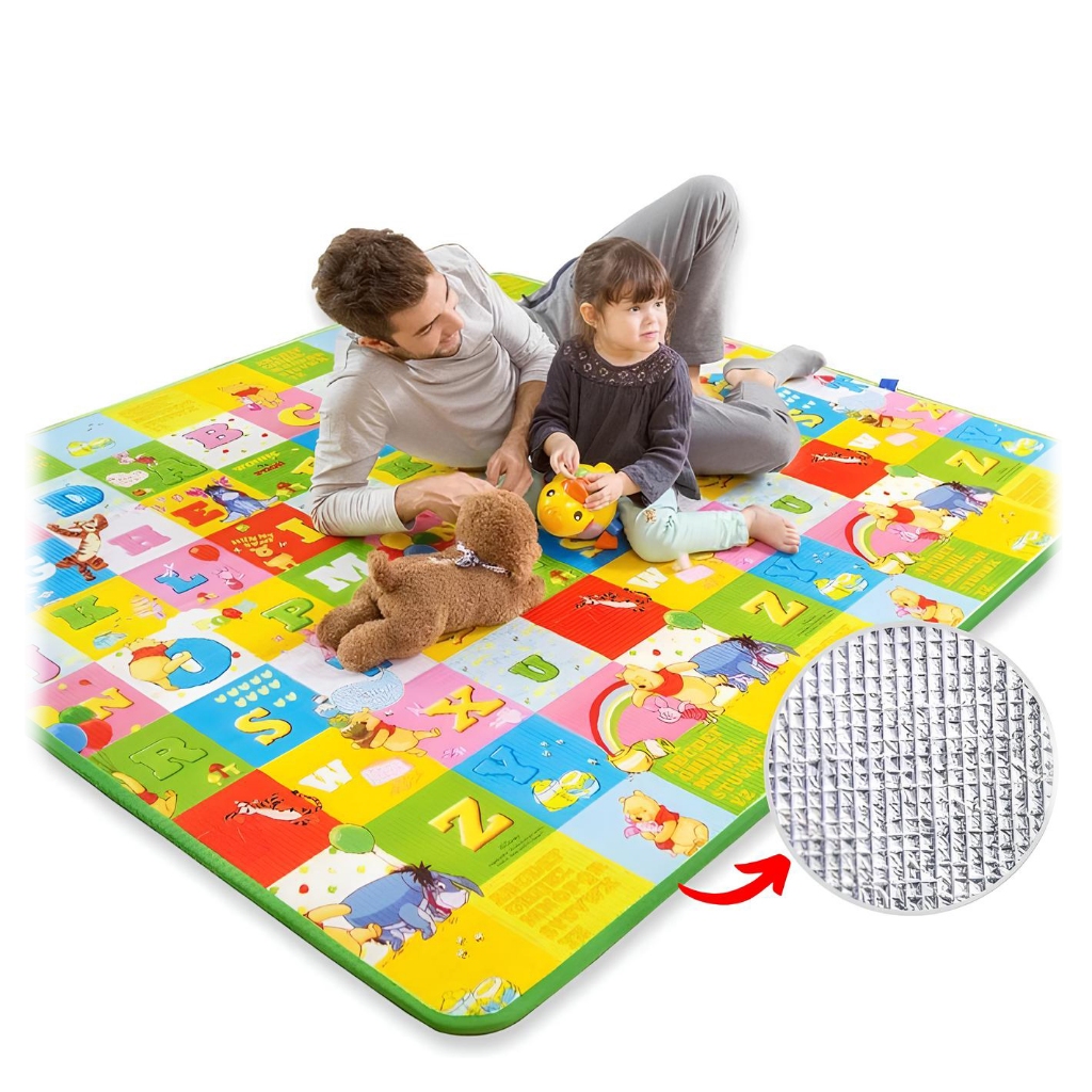 TAPETE DE ATIVIDADES TÉRMICO 180x120 EXTRA GRANDE EMBORRACHADO DOBRÁVEL GINÁSIO BEBÊ INTERATIVO EDUCATIVO INFANTIL em Oferta na Shopee