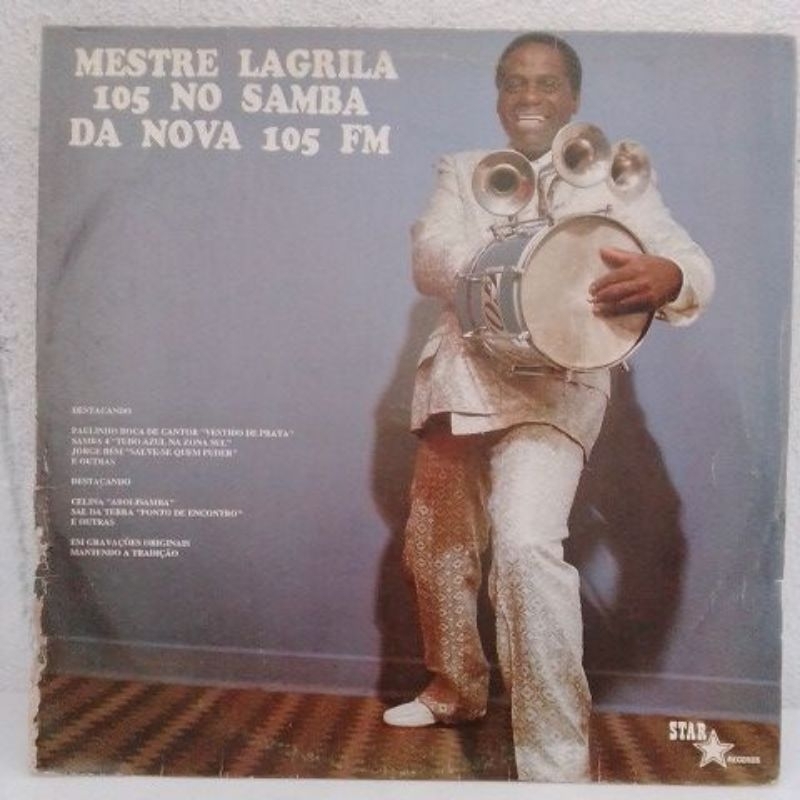 Vinil LP Mestre Lágrima - 105 no samba da nova 105 fm