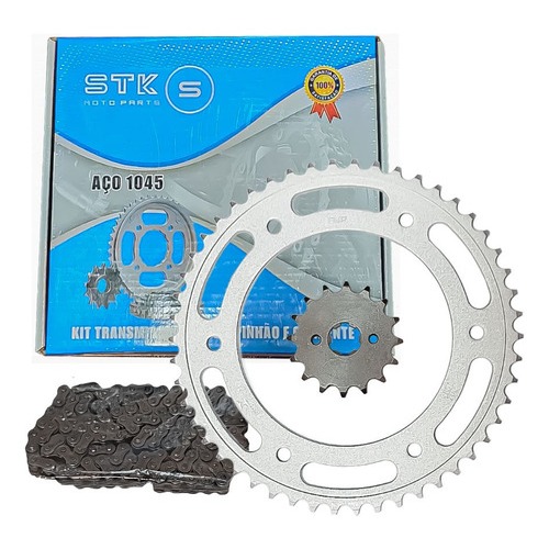 Kit Relação Nxr 160 Bros 48z 16z C/ Inmetro Aço 1045