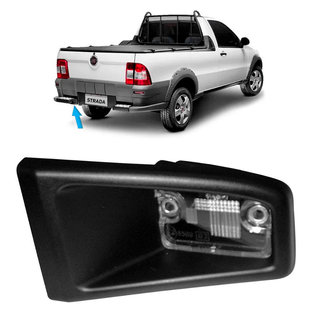 Lanterna Da Placa Fiat Strada 09/ Com Soquete Lado Esquerdo