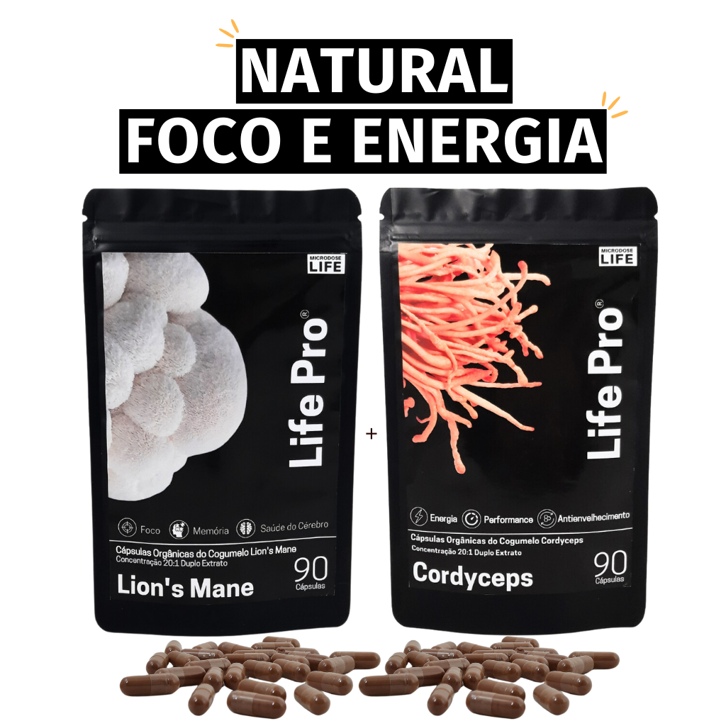 Kit Energia e Foco - Lions Mane + Cordyceps