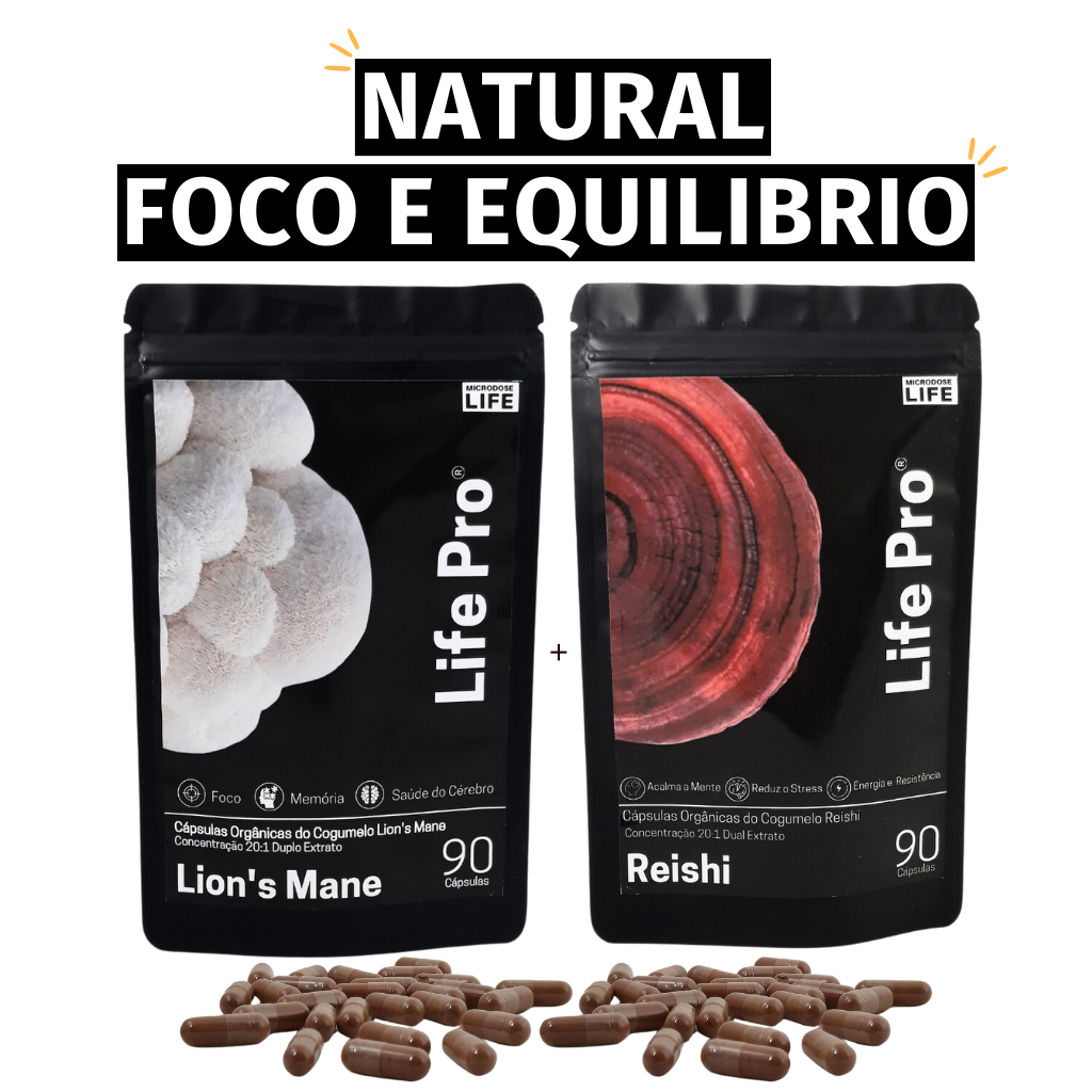 Kit Foco E Equilíbrio - Lions Mane + Reishi