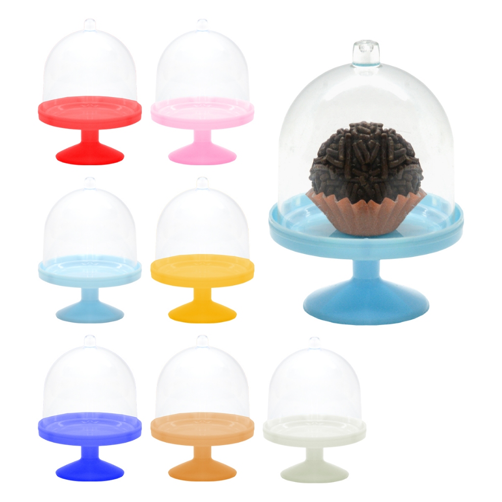 Mini Cúpula Acrílica Transparente 12cm Tipo Taça para Doces, Lembrancinhas e Decoração de Festas em Oferta na Shopee