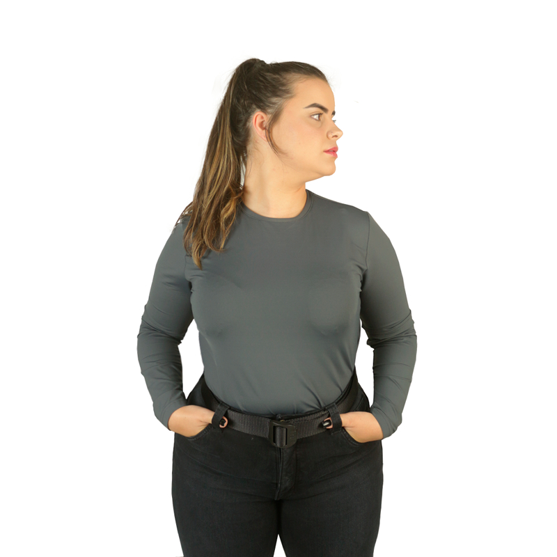 Camiseta Térmica Segunda Pele Therm Safety Unissex Cinza Grafite - Treme Terra
