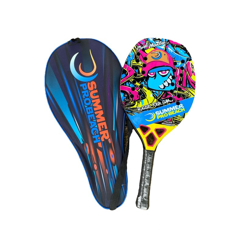 Raquete de Beach Tennis Street Monster Carbono 12K Summer Pro Beach
