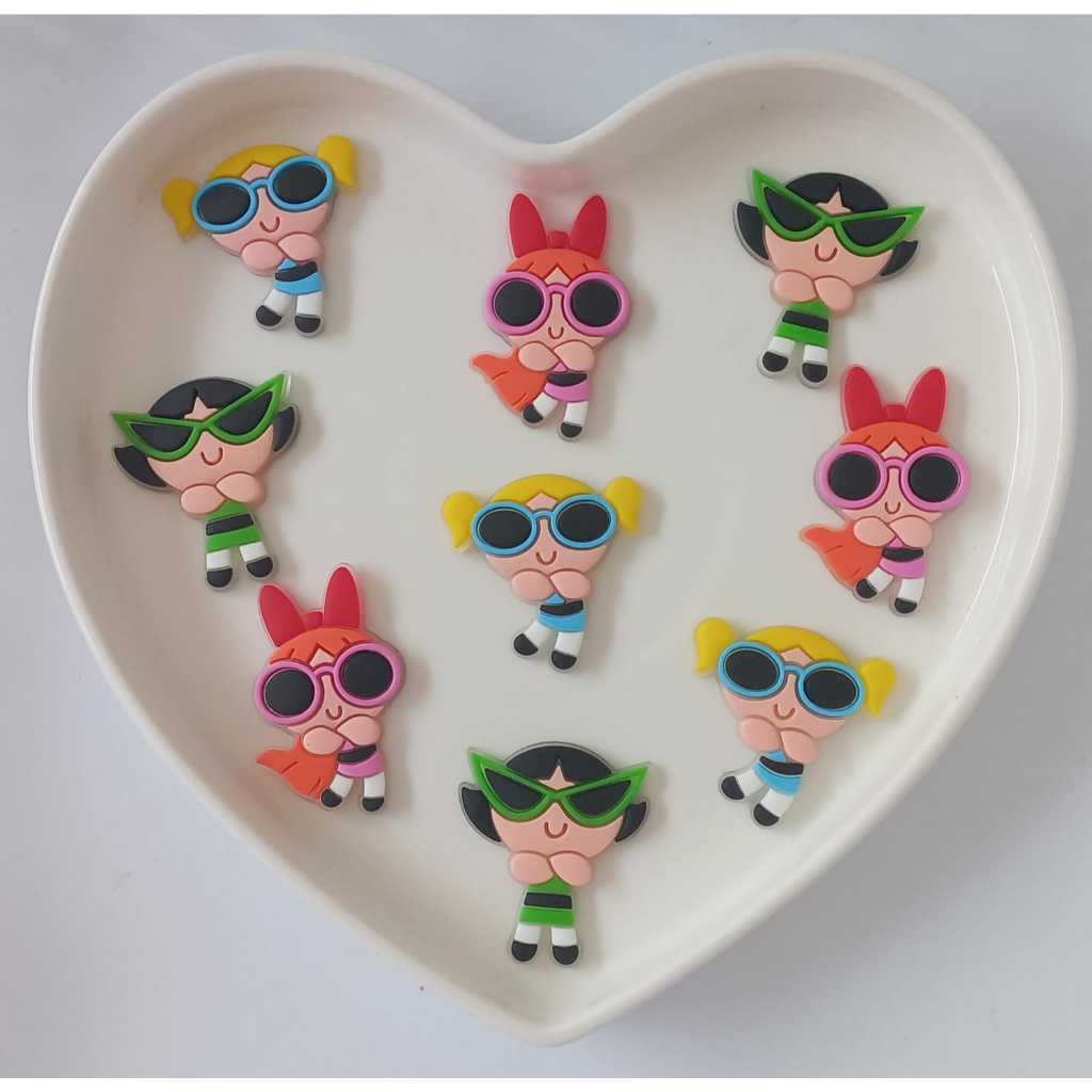 Aplique Emborrachado 6und Infantil Meninas Super Poderosas Laços Tiaras Prendedores Artesanato DIY