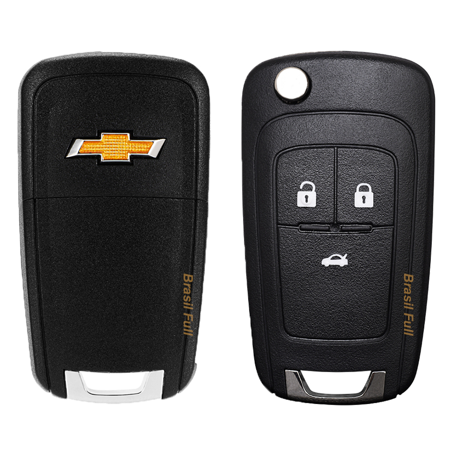 Carcaça Chave Canivete Gm Cruze Cobalt Spin Prisma Onix Tracker 3botões