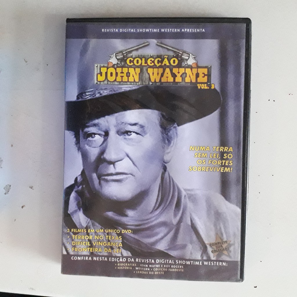 DVD Coleção John Wayne Vol. 3 - Terror No Texas - Difícil Vingança - Fronteira Da Lei