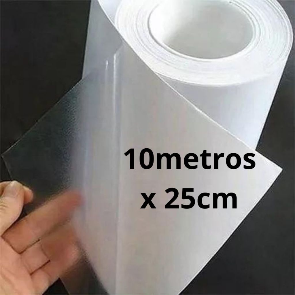 Adesivo Vinil Jateado ou Cristal Para Laminação a Frio 10m x 25cm em Oferta na Shopee
