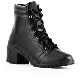 Coturno Feminino Lumiss Tratorado Cano Curto Salto Baixo Grosso Confortável Sapato Blogueira Fashion Macio Casual em Oferta na Shopee