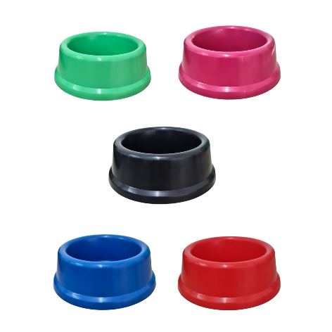 Kit 05und - Comedouro Bebedouro  Cachorro Cão Pet Pequeno Tradicional 330ml Plático Várias Cores