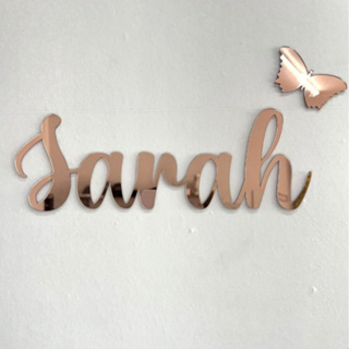 1 Nome Personalizado em Acrílico Espelhado 2mm - INFORMAR NOME NO CHAT em Oferta na Shopee