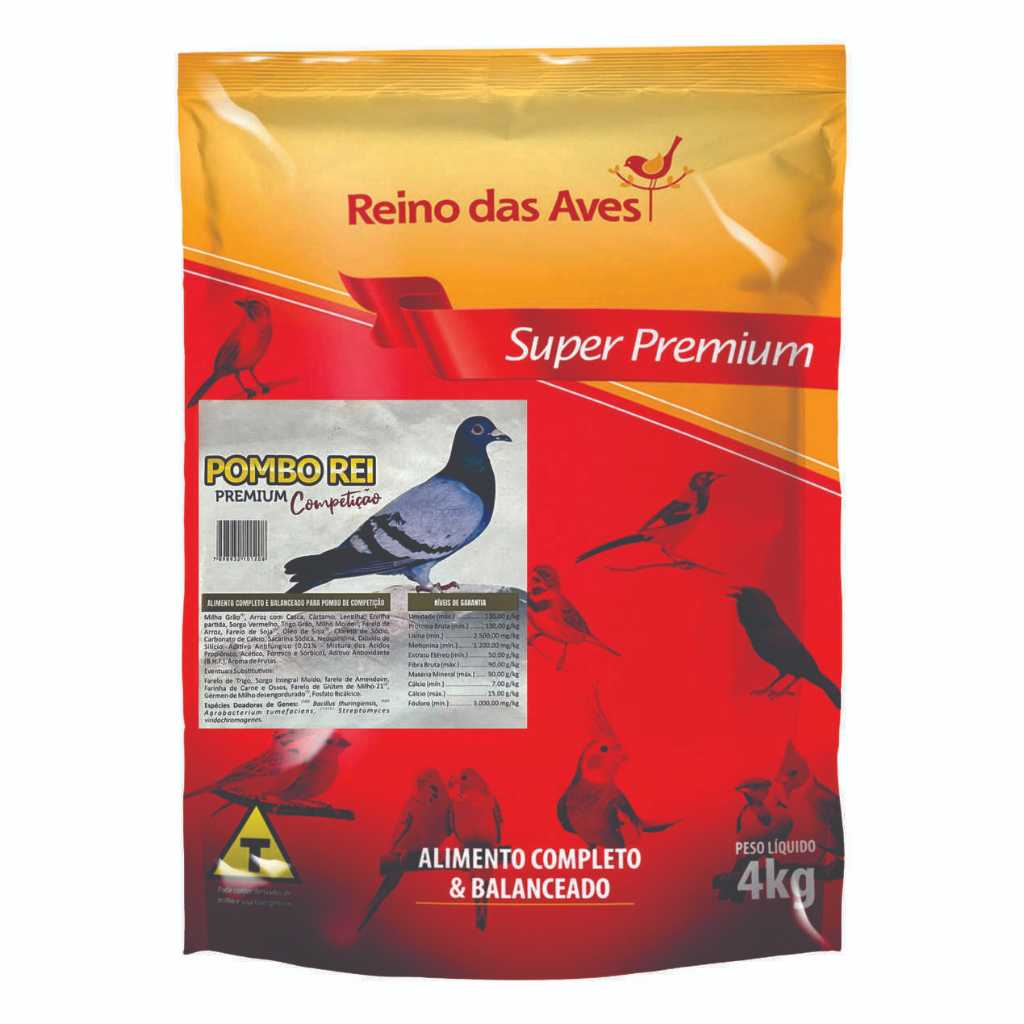 Pombo Rei 4kg Ração Para Pombo - Reino Das Aves