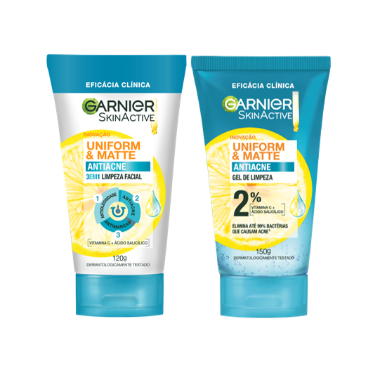 Kit Limpeza AntiAcne Sabonete Facial 3 em 1 + Gel de Limpeza AntiAcne em Oferta na Shopee