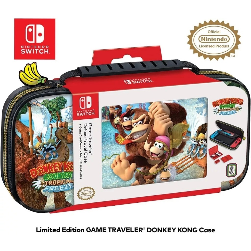 Lindo Estojo Bolsa de Transporte Deluxe Hard Travel Nintendo Switch v1 / v2 ou Oled Oficial Case Original