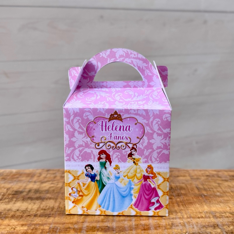 Caixa Maleta Princesas | Personalizados | Pegue e Monte | Lembrancinhas | Festa infantil | Aniversário