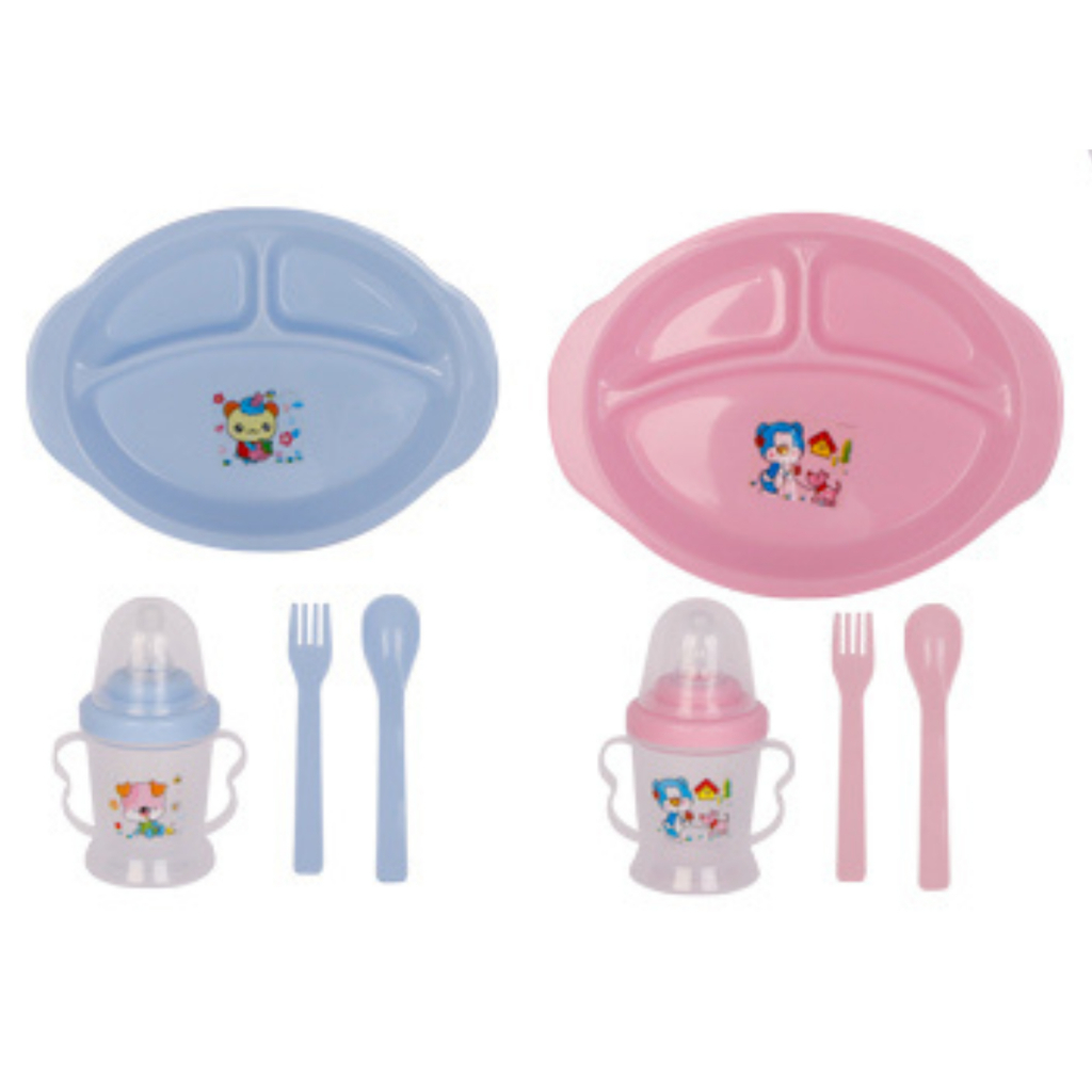 Kit Refeicao Infantil Plastico C/4Pcs art baby coelhinho bichinho