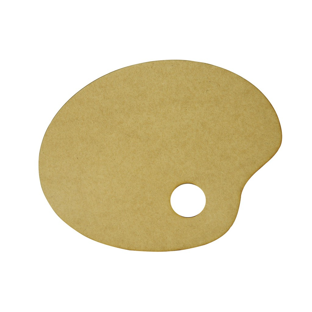 Kit Paleta de Pintura de MDF CRU ( M - 25x20cm ) - Lembrancinha Ideal para Aniversário, Escolas e Creches - Criatividade e Diversão Garantidas