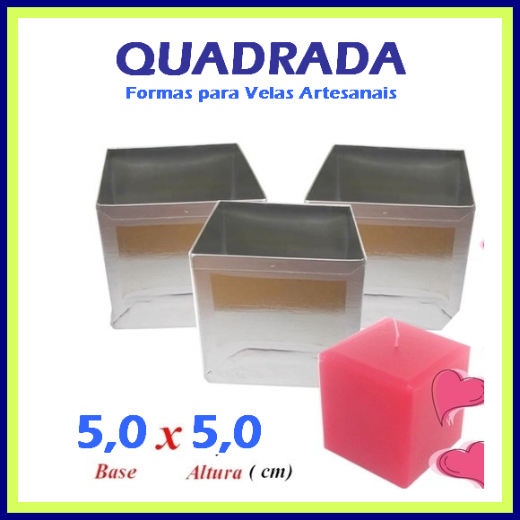 5 Formas para Velas Quadradas 5,0 x 5,0 em Oferta na Shopee
