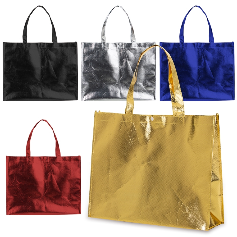 Kit 10 Unidades Sacolas TNT Metalizadas