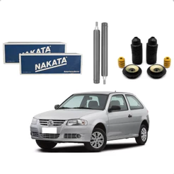 Par Amortecedor Dianteiro Nakata + Kit Batente Gol Parati G2 G3 G4