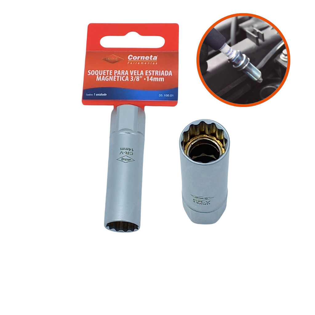 Soquete Chave 14mm para Velas Bmw -Mini Cooper -Renault e Peugeot