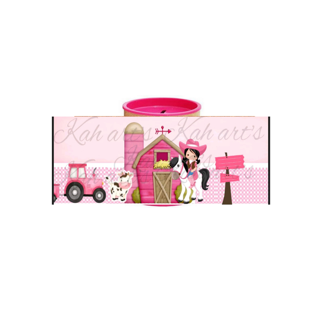 kit 10/20/30 cofrinhos personalizados tema fazendinha rosa, lembrancinha aniversario infantil, menina
